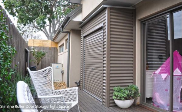 Slimline Roller Door Storage Shed